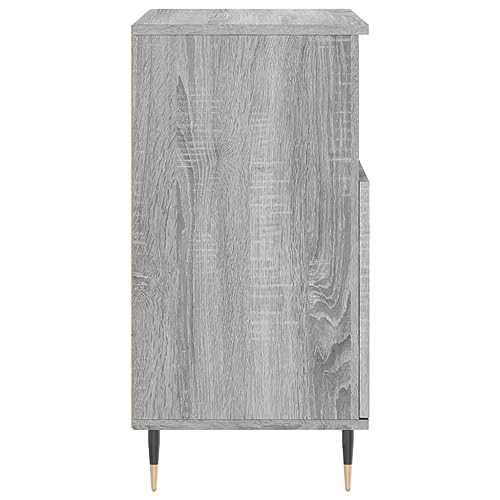 Qnhdfrt Sideboard Grau Sonoma 60x35x70 cm aus Holzwerkstoff mit Eisenbeinen für Wohnzimmer Küche Flur viel Stauraum und stabile Konstruktion Qnhdfrt Sideboard Grau Sonoma 60x35x70 cm aus Holzwerkstoff mit Eisenbeinen für Wohnzimmer Küche Flur viel Stauraum und stabile Konstruktion von Qnhdfrt