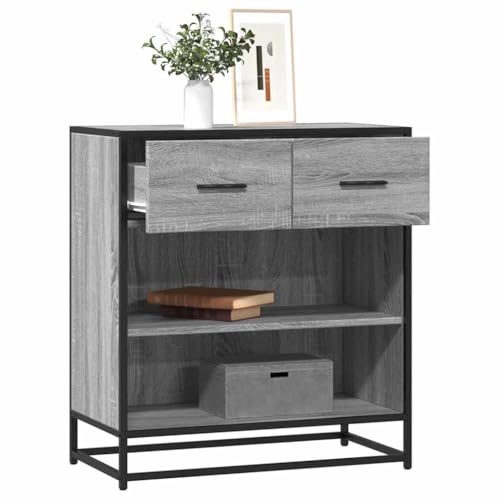 Qnhdfrt Sideboard Grau Sonoma 68x35x76 cm Industriestil Holzwerkstoff Metall Aufbewahrungsschrank für Wohnzimmer Küche Flur Qnhdfrt Sideboard Grau Sonoma 68x35x76 cm Industriestil Holzwerkstoff Metall Aufbewahrungsschrank für Wohnzimmer Küche Flur von Qnhdfrt