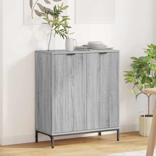 Qnhdfrt Sideboard Grau Sonoma 69,5 x 33 x 82 cm aus Holzwerkstoff Modernes Design mit 2 Türen und verstellbaren Füßen Robuste Aufbewahrung for Wohnzimmer Esszimmer Küche Flur Qnhdfrt Sideboard Grau Sonoma 69,5 x 33 x 82 cm aus Holzwerkstoff Modernes Design mit 2 Türen und verstellbaren Füßen Robuste Aufbewahrung for Wohnzimmer Esszimmer Küche Flur von Qnhdfrt