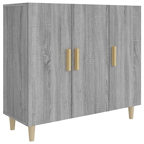 Qnhdfrt Sideboard Grau Sonoma 90 cm Breit Holzwerkstoff mit 3 Schubladen Stilvolles Beistellschrank für Wohnzimmer Flur Esszimmer Qnhdfrt Sideboard Grau Sonoma 90 cm Breit Holzwerkstoff mit 3 Schubladen Stilvolles Beistellschrank für Wohnzimmer Flur Esszimmer von Qnhdfrt