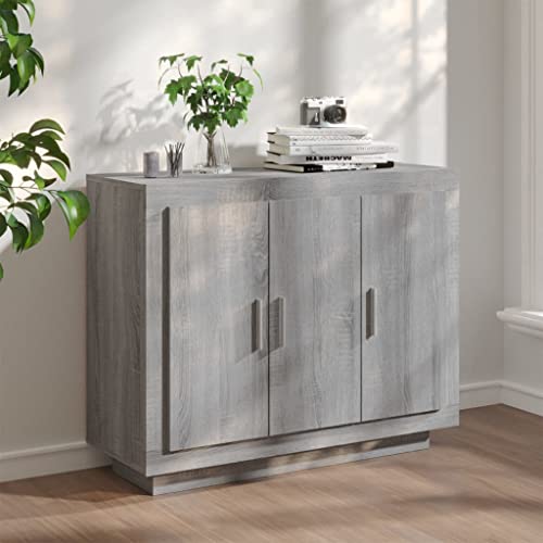 Qnhdfrt Sideboard Grau Sonoma 92x35x75 cm Holzwerkstoff Modernes Aufbewahrungsmöbel für Wohnzimmer Schlafzimmer Flur Qnhdfrt Sideboard Grau Sonoma 92x35x75 cm Holzwerkstoff Modernes Aufbewahrungsmöbel für Wohnzimmer Schlafzimmer Flur von Qnhdfrt