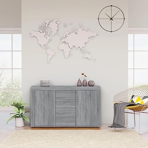 Qnhdfrt Sideboard Grau Sonoma Beistellschrank aus Holzwerkstoff 120x36x69 cm mit 2 Türen für Wohnzimmer Flur Küche Robust und Stilvoll mit Stauraum Qnhdfrt Sideboard Grau Sonoma Beistellschrank aus Holzwerkstoff 120x36x69 cm mit 2 Türen für Wohnzimmer Flur Küche Robust und Stilvoll mit Stauraum von Qnhdfrt