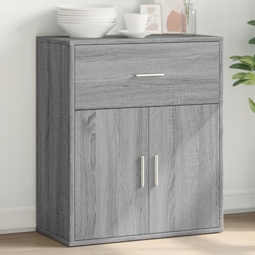 Qnhdfrt Sideboard Grau Sonoma-Eiche aus Holzwerkstoff 60x31x70 cm mit Modernem Design Reichlich Stauraum Robust und Stabil für Wohnzimmer Flur oder Büro Qnhdfrt Sideboard Grau Sonoma-Eiche aus Holzwerkstoff 60x31x70 cm mit Modernem Design Reichlich Stauraum Robust und Stabil für Wohnzimmer Flur oder Büro von Qnhdfrt