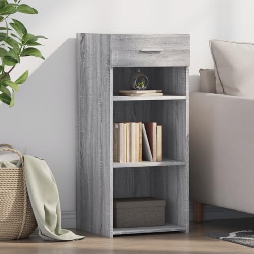 Qnhdfrt Sideboard Grau Sonoma Holzwerkstoff 40x42,5x93 cm mit Schublade - Klassischer Beistellschrank für Wohnzimmer Küche Flur Qnhdfrt Sideboard Grau Sonoma Holzwerkstoff 40x42,5x93 cm mit Schublade - Klassischer Beistellschrank für Wohnzimmer Küche Flur von Qnhdfrt