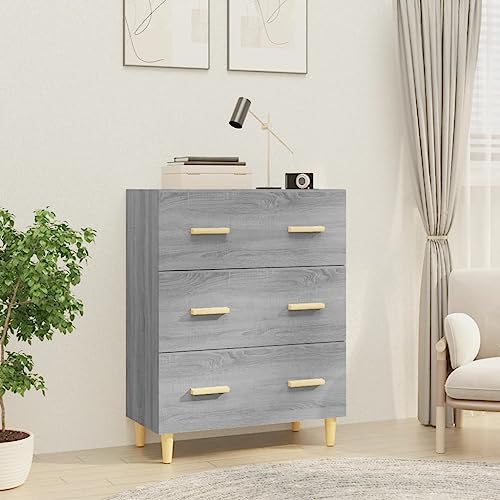 Qnhdfrt Sideboard Grau Sonoma Holzwerkstoff 70x34x90 cm Stauraum 3 Schubladen Klassisches Design für Wohnzimmer Flur Qnhdfrt Sideboard Grau Sonoma Holzwerkstoff 70x34x90 cm Stauraum 3 Schubladen Klassisches Design für Wohnzimmer Flur von Qnhdfrt