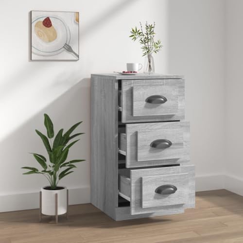 Qnhdfrt Sideboard Grau Sonoma Holzwerkstoff Kommode 36x35,5x67,5 cm mit Stauraum für Wohnzimmer Flur Esszimmer Qnhdfrt Sideboard Grau Sonoma Holzwerkstoff Kommode 36x35,5x67,5 cm mit Stauraum für Wohnzimmer Flur Esszimmer von Qnhdfrt