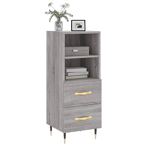 Qnhdfrt Sideboard Grau Sonoma Holzwerkstoff Metall 34,5x34x90 cm Modernes Lowboard mit Schubladen für Wohnzimmer Flur Küche Qnhdfrt Sideboard Grau Sonoma Holzwerkstoff Metall 34,5x34x90 cm Modernes Lowboard mit Schubladen für Wohnzimmer Flur Küche von Qnhdfrt