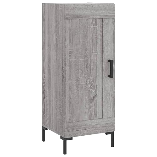 Qnhdfrt Sideboard Grau Sonoma Holzwerkstoff mit Metallbeinen 34,5x34x90 cm Schrank für Wohnzimmer Flur Küche Praktische Aufbewahrung Zeitloses Design Qnhdfrt Sideboard Grau Sonoma Holzwerkstoff mit Metallbeinen 34,5x34x90 cm Schrank für Wohnzimmer Flur Küche Praktische Aufbewahrung Zeitloses Design von Qnhdfrt