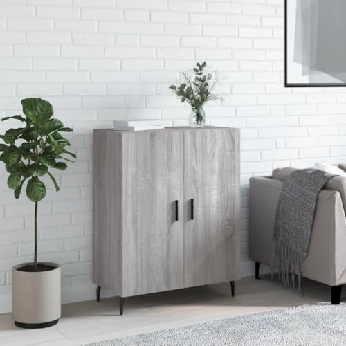 Qnhdfrt Sideboard Grau Sonoma aus Holzwerkstoff mit Metallfüßen 69,5x34x90 cm - Zeitloses Design mit viel Stauraum für Wohnzimmer, Flur oder Küche als Aufbewahrungsschrank Qnhdfrt Sideboard Grau Sonoma aus Holzwerkstoff mit Metallfüßen 69,5x34x90 cm - Zeitloses Design mit viel Stauraum für Wohnzimmer, Flur oder Küche als Aufbewahrungsschrank von Qnhdfrt
