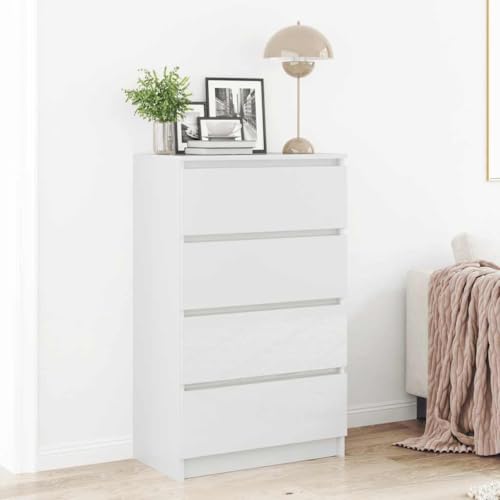 Qnhdfrt Sideboard Hochglanz-Weiß 60x35x98,5 cm mit 4 Schubladen aus Holzwerkstoff Modernes Minimalistisches Design für Wohnzimmer Flur Küche als Lowboard oder Seitenschrank Qnhdfrt Sideboard Hochglanz-Weiß 60x35x98,5 cm mit 4 Schubladen aus Holzwerkstoff Modernes Minimalistisches Design für Wohnzimmer Flur Küche als Lowboard oder Seitenschrank von Qnhdfrt