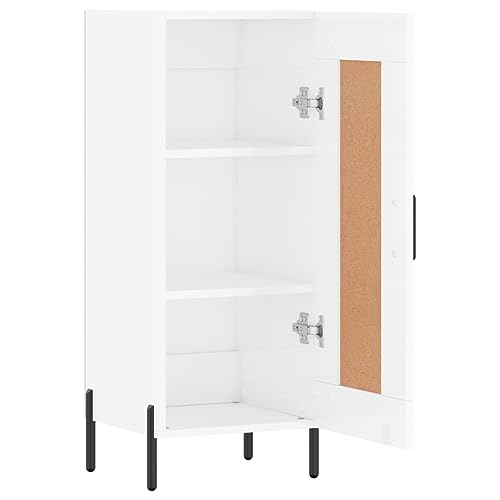 Qnhdfrt Sideboard Hochglanz-Weiß aus Holzwerkstoff mit Metallbeinen und 3 Fächern 34,5x34x90 cm für effektiven Stauraum in Wohnzimmer Küche Flur oder Büro Qnhdfrt Sideboard Hochglanz-Weiß aus Holzwerkstoff mit Metallbeinen und 3 Fächern 34,5x34x90 cm für effektiven Stauraum in Wohnzimmer Küche Flur oder Büro von Qnhdfrt