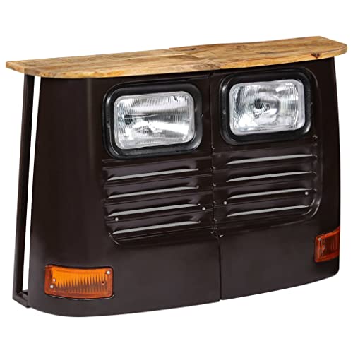 Qnhdfrt Sideboard Industrial Stil Massivholz Mango Dunkelgrau 108x30x72 cm Vintage Design mit LKW-Front Robustes Stahlgestell für Wohnzimmer Küche Flur Qnhdfrt Sideboard Industrial Stil Massivholz Mango Dunkelgrau 108x30x72 cm Vintage Design mit LKW-Front Robustes Stahlgestell für Wohnzimmer Küche Flur von Qnhdfrt