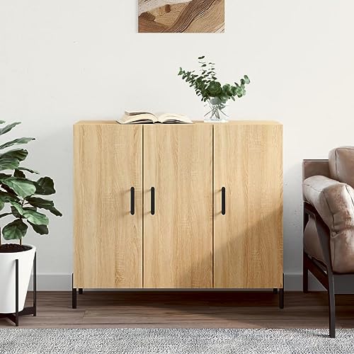Qnhdfrt Sideboard Kommode Schrank Sonoma-Eiche 90 cm Breit Holzwerkstoff Metallbeine Modernes Design für Wohnzimmer Flur Esszimmer Qnhdfrt Sideboard Kommode Schrank Sonoma-Eiche 90 cm Breit Holzwerkstoff Metallbeine Modernes Design für Wohnzimmer Flur Esszimmer von Qnhdfrt