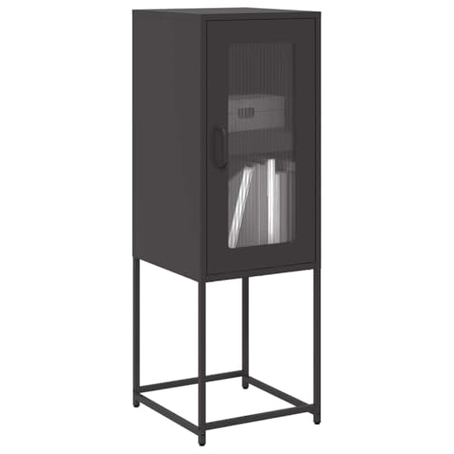 Qnhdfrt Sideboard Küchenschrank Buffetschrank Schwarz Kaltgewalzter Stahl 36x39x107cm für Küche Wohnzimmer Flur mit Stauraum und Metallfüßen Qnhdfrt Sideboard Küchenschrank Buffetschrank Schwarz Kaltgewalzter Stahl 36x39x107cm für Küche Wohnzimmer Flur mit Stauraum und Metallfüßen von Qnhdfrt