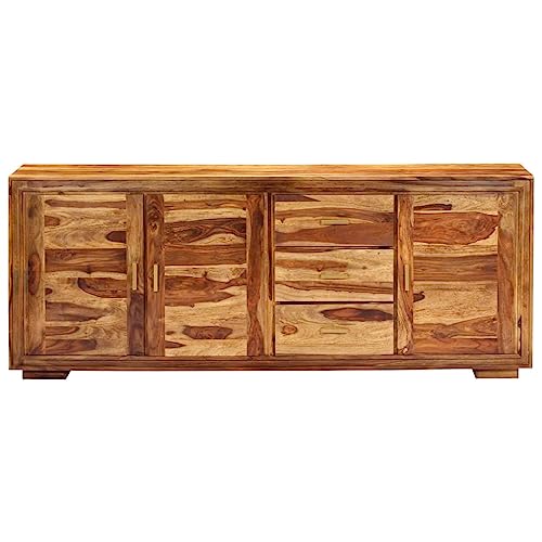 Qnhdfrt Sideboard Massivholz Akazie Braun Retro Design 200x40x80 cm mit 3 Schubladen und 3 Fächern für Wohnzimmer Küche Flur als Schrank oder Buffet Qnhdfrt Sideboard Massivholz Akazie Braun Retro Design 200x40x80 cm mit 3 Schubladen und 3 Fächern für Wohnzimmer Küche Flur als Schrank oder Buffet von Qnhdfrt