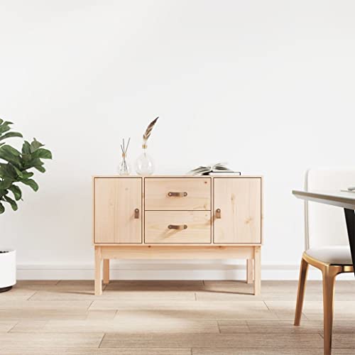 Qnhdfrt Sideboard Massivholz Kiefer 110x40x78 cm mit 2 Schubladen 2 Fächern Rustikales Design Stauraum für Wohnzimmer Flur Büro Qnhdfrt Sideboard Massivholz Kiefer 110x40x78 cm mit 2 Schubladen 2 Fächern Rustikales Design Stauraum für Wohnzimmer Flur Büro von Qnhdfrt