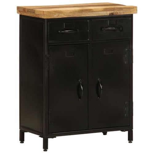 Qnhdfrt Sideboard Massivholz Mango 55x30x71 cm mit 2 Schubladen und 2 Türen Landhausstil Industrial Look für Wohnzimmer Flur Küche Qnhdfrt Sideboard Massivholz Mango 55x30x71 cm mit 2 Schubladen und 2 Türen Landhausstil Industrial Look für Wohnzimmer Flur Küche von Qnhdfrt
