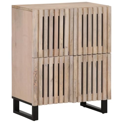 Qnhdfrt Sideboard Massivholz Mango Industrie-Stil 60x34x75 cm mit 4 Türen und 4 Fächern robuster Stauraum für Wohnzimmer Schlafzimmer Qnhdfrt Sideboard Massivholz Mango Industrie-Stil 60x34x75 cm mit 4 Türen und 4 Fächern robuster Stauraum für Wohnzimmer Schlafzimmer von Qnhdfrt