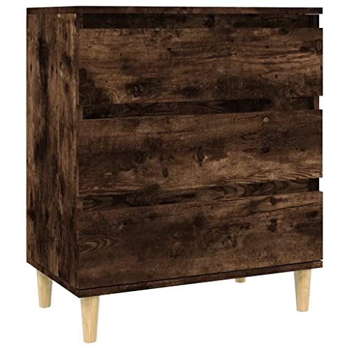 Qnhdfrt Sideboard Räuchereiche 60x35x70 cm aus Holzwerkstoff mit 3 Schubladen und Massivholzbeinen für Wohnzimmer Küche Flur Praktisches Möbel Stabile Lagerlösung Qnhdfrt Sideboard Räuchereiche 60x35x70 cm aus Holzwerkstoff mit 3 Schubladen und Massivholzbeinen für Wohnzimmer Küche Flur Praktisches Möbel Stabile Lagerlösung von Qnhdfrt
