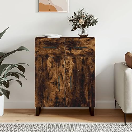 Qnhdfrt Sideboard Räuchereiche 69,5x34x90 cm Modernes Design mit Metallbeinen & Viel Stauraum Qnhdfrt Sideboard Räuchereiche 69,5x34x90 cm Modernes Design mit Metallbeinen & Viel Stauraum von Qnhdfrt