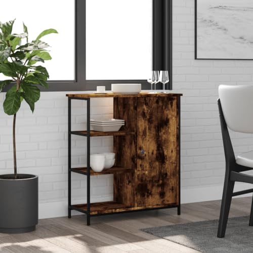 Qnhdfrt Sideboard Räuchereiche 70x30x80 cm Holzwerkstoff Beistellschrank mit Stauraum für Wohnzimmer Küche Flur Qnhdfrt Sideboard Räuchereiche 70x30x80 cm Holzwerkstoff Beistellschrank mit Stauraum für Wohnzimmer Küche Flur von Qnhdfrt