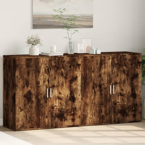 Qnhdfrt Sideboard Schrank 2er Set Räuchereiche 79x38x80cm Holzwerkstoff Moderner Stauraum für Wohnzimmer Flur Qnhdfrt Sideboard Schrank 2er Set Räuchereiche 79x38x80cm Holzwerkstoff Moderner Stauraum für Wohnzimmer Flur von Qnhdfrt