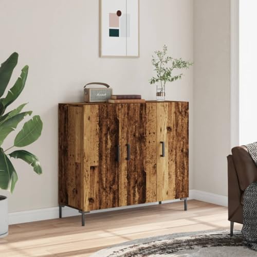 Qnhdfrt Sideboard Schrank Altholz Holzwerkstoff Breit 90x34x80 cm Mit Türen Robust für Wohnzimmer Küche Flur Qnhdfrt Sideboard Schrank Altholz Holzwerkstoff Breit 90x34x80 cm Mit Türen Robust für Wohnzimmer Küche Flur von Qnhdfrt