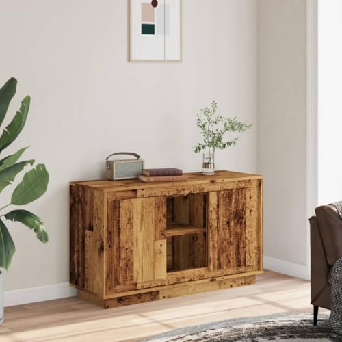 Qnhdfrt Sideboard Schrank Altholz-Optik 102x35x60 cm Holzwerkstoff Stahl mit 6 Fächern und Türen für Wohnzimmer Küche Flur Zeitloses Design und Vielseitiger Stauraum Qnhdfrt Sideboard Schrank Altholz-Optik 102x35x60 cm Holzwerkstoff Stahl mit 6 Fächern und Türen für Wohnzimmer Küche Flur Zeitloses Design und Vielseitiger Stauraum von Qnhdfrt