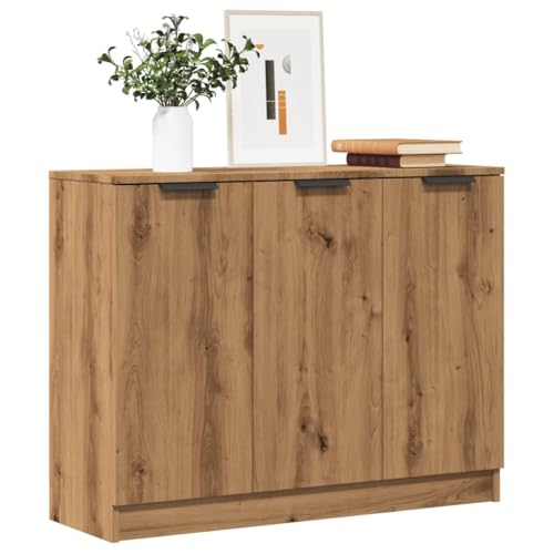Qnhdfrt Sideboard Schrank Artisan-Eiche 90,5x30x70 cm Holzwerkstoff mit 3 Türen und robuster Oberplatte für Wohnzimmer Flur Küche Qnhdfrt Sideboard Schrank Artisan-Eiche 90,5x30x70 cm Holzwerkstoff mit 3 Türen und robuster Oberplatte für Wohnzimmer Flur Küche von Qnhdfrt