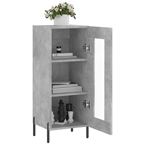 Qnhdfrt Sideboard Schrank Betongrau 34,5x34x90 cm mit Glas Tür | Zeitloses Design Langlebiges Holzwerkstoff Möbel für Wohnzimmer Küche Flur mit Viel Stauraum Qnhdfrt Sideboard Schrank Betongrau 34,5x34x90 cm mit Glas Tür | Zeitloses Design Langlebiges Holzwerkstoff Möbel für Wohnzimmer Küche Flur mit Viel Stauraum von Qnhdfrt