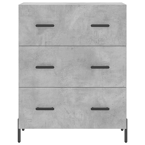 Qnhdfrt Sideboard Schrank Betongrau 69,5x34x90 cm mit 3 Schubladen und Metallfüßen - Modernes Sideboard für Wohnzimmer, Küche und Flur als Stauraumlösung Qnhdfrt Sideboard Schrank Betongrau 69,5x34x90 cm mit 3 Schubladen und Metallfüßen - Modernes Sideboard für Wohnzimmer, Küche und Flur als Stauraumlösung von Qnhdfrt