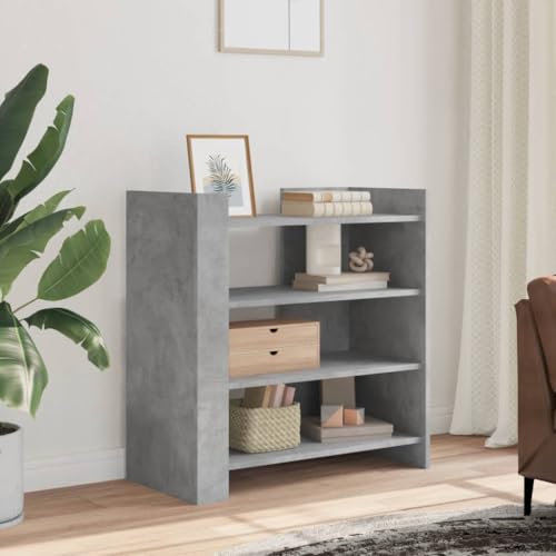 Qnhdfrt Sideboard Schrank Betongrau aus Holzwerkstoff 73,5x35x75 cm mit viel Stauraum und zeitlosem Design für Wohnzimmer Küche Flur Qnhdfrt Sideboard Schrank Betongrau aus Holzwerkstoff 73,5x35x75 cm mit viel Stauraum und zeitlosem Design für Wohnzimmer Küche Flur von Qnhdfrt