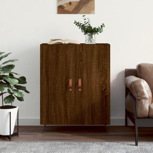 Qnhdfrt Sideboard Schrank Braun Eichen-Optik 69,5x34x90 cm Holzwerkstoff mit Metallfüßen für Wohnzimmer Flur Esszimmer im Landhausstil Qnhdfrt Sideboard Schrank Braun Eichen-Optik 69,5x34x90 cm Holzwerkstoff mit Metallfüßen für Wohnzimmer Flur Esszimmer im Landhausstil von Qnhdfrt