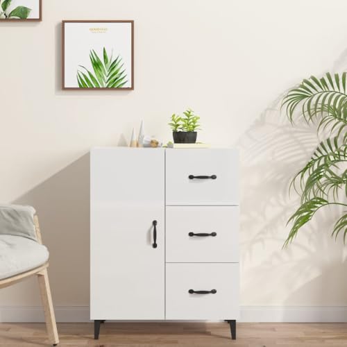 Qnhdfrt Sideboard Schrank Hochglanz Weiß 69,5x34x90 cm Holzwerkstoff Mit Schubladen Moderner Aufbewahrungsschrank Für Wohnzimmer Flur Qnhdfrt Sideboard Schrank Hochglanz Weiß 69,5x34x90 cm Holzwerkstoff Mit Schubladen Moderner Aufbewahrungsschrank Für Wohnzimmer Flur von Qnhdfrt