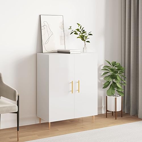 Qnhdfrt Sideboard Schrank Hochglanz-Weiß 69,5x34x90 cm Holzwerkstoff mit Metallfüßen für Wohnzimmer Küche Flur - Zeitloses Design mit großem Stauraum Qnhdfrt Sideboard Schrank Hochglanz-Weiß 69,5x34x90 cm Holzwerkstoff mit Metallfüßen für Wohnzimmer Küche Flur - Zeitloses Design mit großem Stauraum von Qnhdfrt