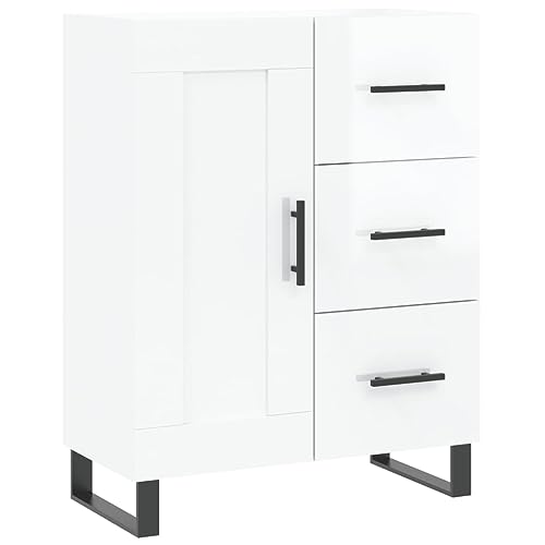 Qnhdfrt Sideboard Schrank Kommode Hochglanz Weiß 69,5x34x90 cm Holzwerkstoff mit Metallbeinen und Schubladen für Wohnzimmer Küche Flur Qnhdfrt Sideboard Schrank Kommode Hochglanz Weiß 69,5x34x90 cm Holzwerkstoff mit Metallbeinen und Schubladen für Wohnzimmer Küche Flur von Qnhdfrt