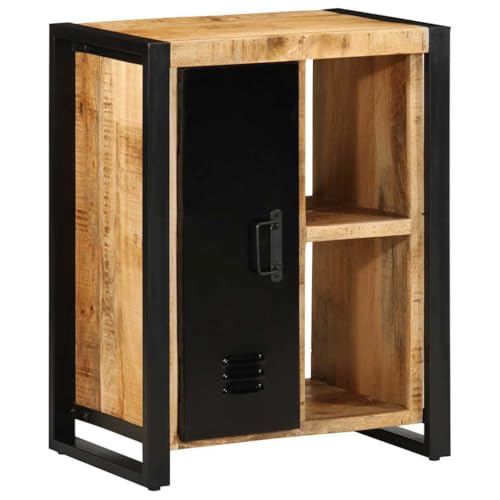 Qnhdfrt Sideboard Schrank Mangoholz 55x35x70 cm Klassisches Design mit Stauraum für Wohnzimmer Küche Flur von Qnhdfrt