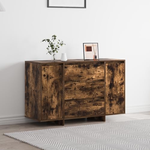 Qnhdfrt Sideboard Schrank Räuchereiche 120cm Breit Massivholz mit Schubladen und Regalen für Esszimmer Wohnzimmer Flur Modernes Design Großzügiger Stauraum Qnhdfrt Sideboard Schrank Räuchereiche 120cm Breit Massivholz mit Schubladen und Regalen für Esszimmer Wohnzimmer Flur Modernes Design Großzügiger Stauraum von Qnhdfrt