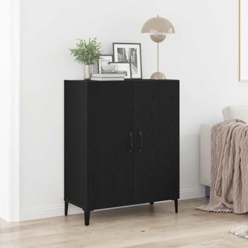 Qnhdfrt Sideboard Schrank Schwarz Eichen-Optik 69,5x34x90 cm mit 2 Türen und 2 Schubladen Beistellschrank für Wohnzimmer Küche Flur Qnhdfrt Sideboard Schrank Schwarz Eichen-Optik 69,5x34x90 cm mit 2 Türen und 2 Schubladen Beistellschrank für Wohnzimmer Küche Flur von Qnhdfrt