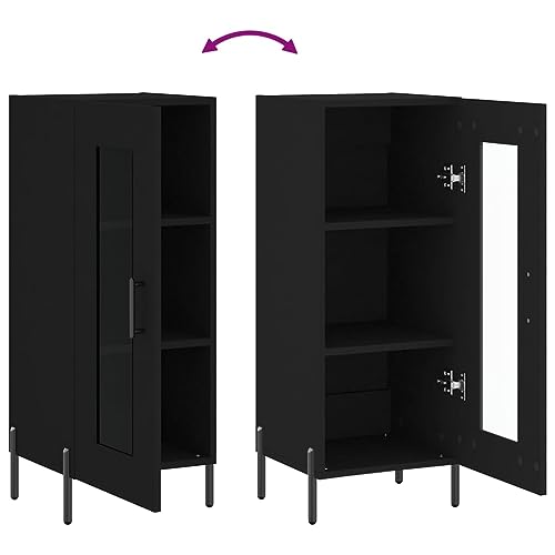 Qnhdfrt Sideboard Schrank Schwarz mit Glas-Tür 34,5x34x90 cm – Zeitloses Design, Viel Stauraum für Wohnzimmer, Flur und Büro Qnhdfrt Sideboard Schrank Schwarz mit Glas-Tür 34,5x34x90 cm – Zeitloses Design, Viel Stauraum für Wohnzimmer, Flur und Büro von Qnhdfrt