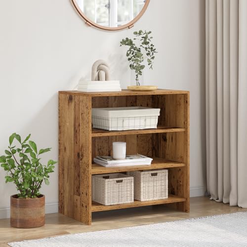 Qnhdfrt Sideboard Schrank Vintage Braun 70x41x75 cm Holzwerkstoff Regal Wohnzimmer Esszimmer Möbel mit 3 Fächern Qnhdfrt Sideboard Schrank Vintage Braun 70x41x75 cm Holzwerkstoff Regal Wohnzimmer Esszimmer Möbel mit 3 Fächern von Qnhdfrt