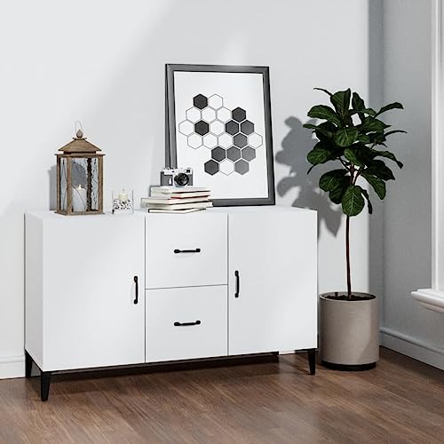 Qnhdfrt Sideboard Schrank Weiß 100x36x60cm mit 2 Türen & 2 Schubladen - Stilvoller Beistellschrank für Wohnzimmer Flur Küche Qnhdfrt Sideboard Schrank Weiß 100x36x60cm mit 2 Türen & 2 Schubladen - Stilvoller Beistellschrank für Wohnzimmer Flur Küche von Qnhdfrt