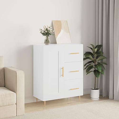 Qnhdfrt Sideboard Schrank Weiß 69,5x34x90 cm Holzwerkstoff Metall Zeitloses Design Stauraum Für Wohnzimmer Küche Flur Qnhdfrt Sideboard Schrank Weiß 69,5x34x90 cm Holzwerkstoff Metall Zeitloses Design Stauraum Für Wohnzimmer Küche Flur von Qnhdfrt