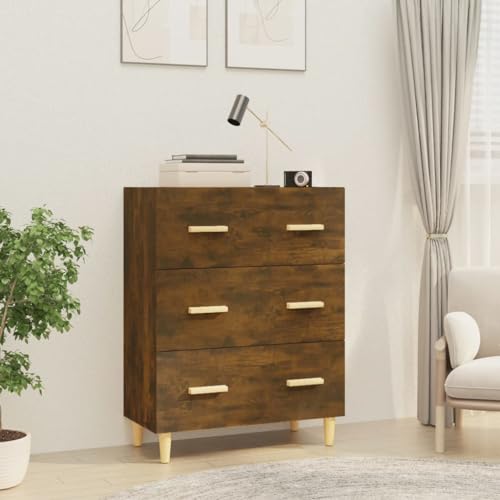 Qnhdfrt Sideboard Schrank aus Holzwerkstoff in Räuchereiche 70x34x90 cm mit 3 Schubladen Stilvolles Beistellmöbel für Wohnzimmer Küche Flur Qnhdfrt Sideboard Schrank aus Holzwerkstoff in Räuchereiche 70x34x90 cm mit 3 Schubladen Stilvolles Beistellmöbel für Wohnzimmer Küche Flur von Qnhdfrt