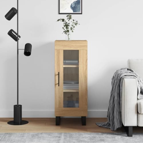 Qnhdfrt Sideboard Schrank in Sonoma-Eiche 34,5x34x90 cm mit Glas-Tür – Schmaler Aufbewahrungsschrank für Wohnzimmer, Flur oder Büro, Zeitloses Design und Viel Stauraum Qnhdfrt Sideboard Schrank in Sonoma-Eiche 34,5x34x90 cm mit Glas-Tür – Schmaler Aufbewahrungsschrank für Wohnzimmer, Flur oder Büro, Zeitloses Design und Viel Stauraum von Qnhdfrt