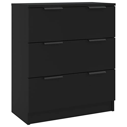 Qnhdfrt Sideboard Schubladenschrank Kommode Holzwerkstoff Schwarz 60x30x70 cm für Wohnzimmer Flur Esszimmer mit Stauraum Qnhdfrt Sideboard Schubladenschrank Kommode Holzwerkstoff Schwarz 60x30x70 cm für Wohnzimmer Flur Esszimmer mit Stauraum von Qnhdfrt