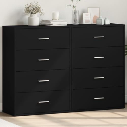 Qnhdfrt Sideboard Schwarz 2 STK Holzwerkstoff 60x31x84 cm Modern Stauraum Küche Flur Qnhdfrt Sideboard Schwarz 2 STK Holzwerkstoff 60x31x84 cm Modern Stauraum Küche Flur von Qnhdfrt