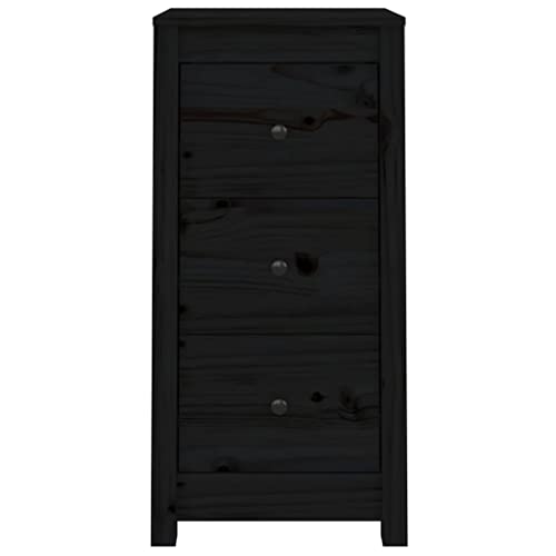 Qnhdfrt Sideboard Schwarz 2 Stück Massivholz Kiefer 40x35x80 cm Stauraum für Wohnzimmer Esszimmer Flur Qnhdfrt Sideboard Schwarz 2 Stück Massivholz Kiefer 40x35x80 cm Stauraum für Wohnzimmer Esszimmer Flur von Qnhdfrt