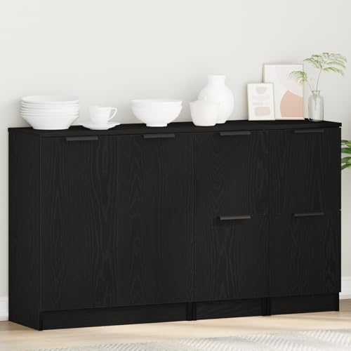 Qnhdfrt Sideboard Schwarz Eiche Holzwerkstoff Modern Rechteckig 30.2x30x70.1cm mit 2 Türen Matt Oberfläche Viel Stauraum für Wohnzimmer Esszimmer Küche Qnhdfrt Sideboard Schwarz Eiche Holzwerkstoff Modern Rechteckig 30.2x30x70.1cm mit 2 Türen Matt Oberfläche Viel Stauraum für Wohnzimmer Esszimmer Küche von Qnhdfrt