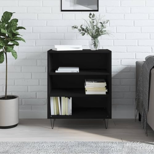 Qnhdfrt Sideboard Schwarz Holzwerkstoff Beistellschrank 57x35x70 cm mit Eisenbeinen für Küche Wohnzimmer Flur Qnhdfrt Sideboard Schwarz Holzwerkstoff Beistellschrank 57x35x70 cm mit Eisenbeinen für Küche Wohnzimmer Flur von Qnhdfrt